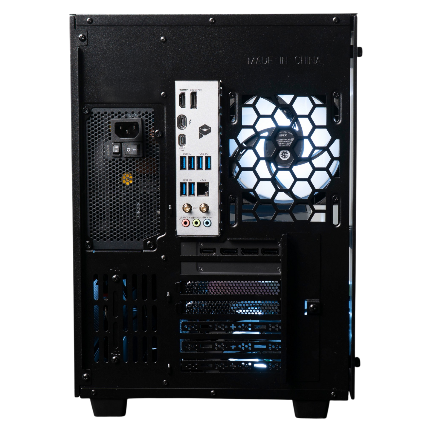 PC Laptops S-6 desktop, rear I/O panel