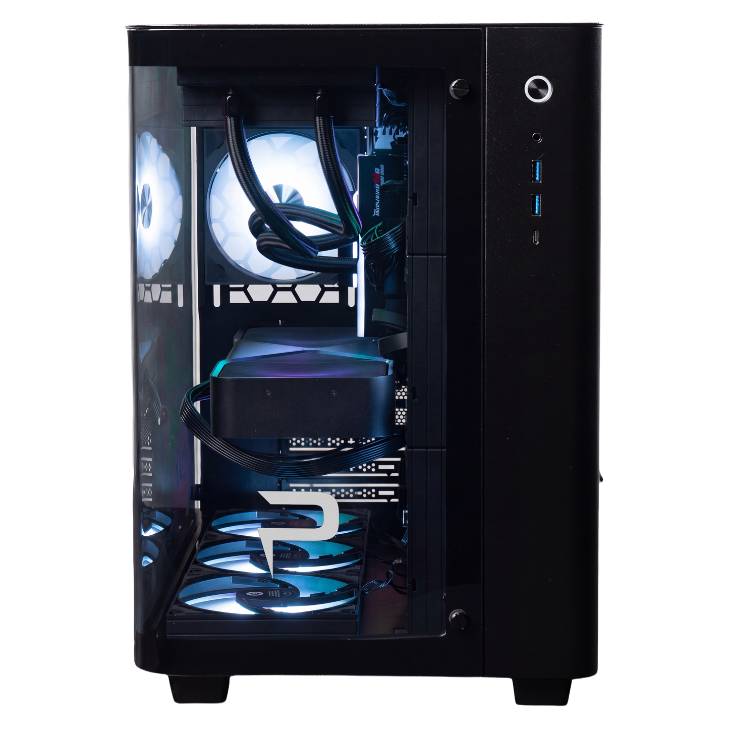 PC Laptops S-6 gaming desktop, Onami Black front — RTX 5090 + Core Ultra 9 285K