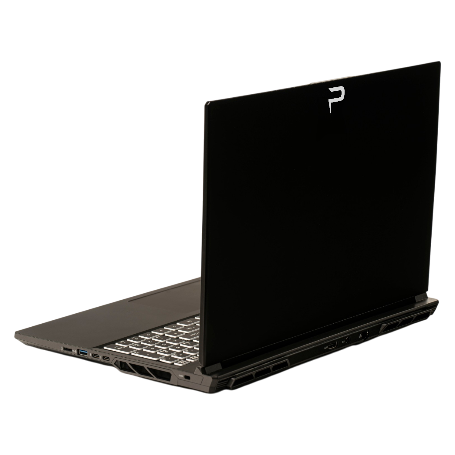 PC Laptops SMT-8 laptop — rear three-quarter, open
